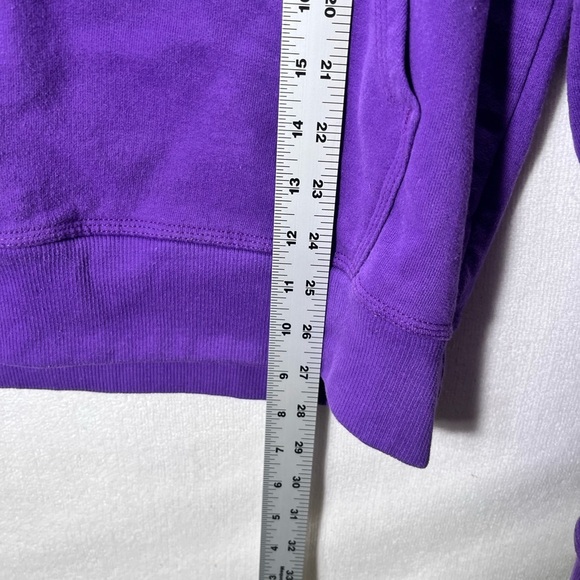 Champion Embroidered Spellout Hoodie Sweatshirt Mens M Purple Activewear 2401 - Picture 6 of 8